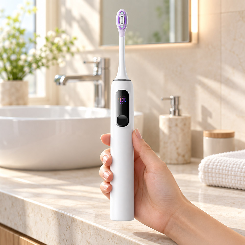 Электрическая зубная щётка Xiaomi Mijia Sonic Electric Toothbrush Pro MES610 - подсказки на экране для внимательной ежедневной чистки