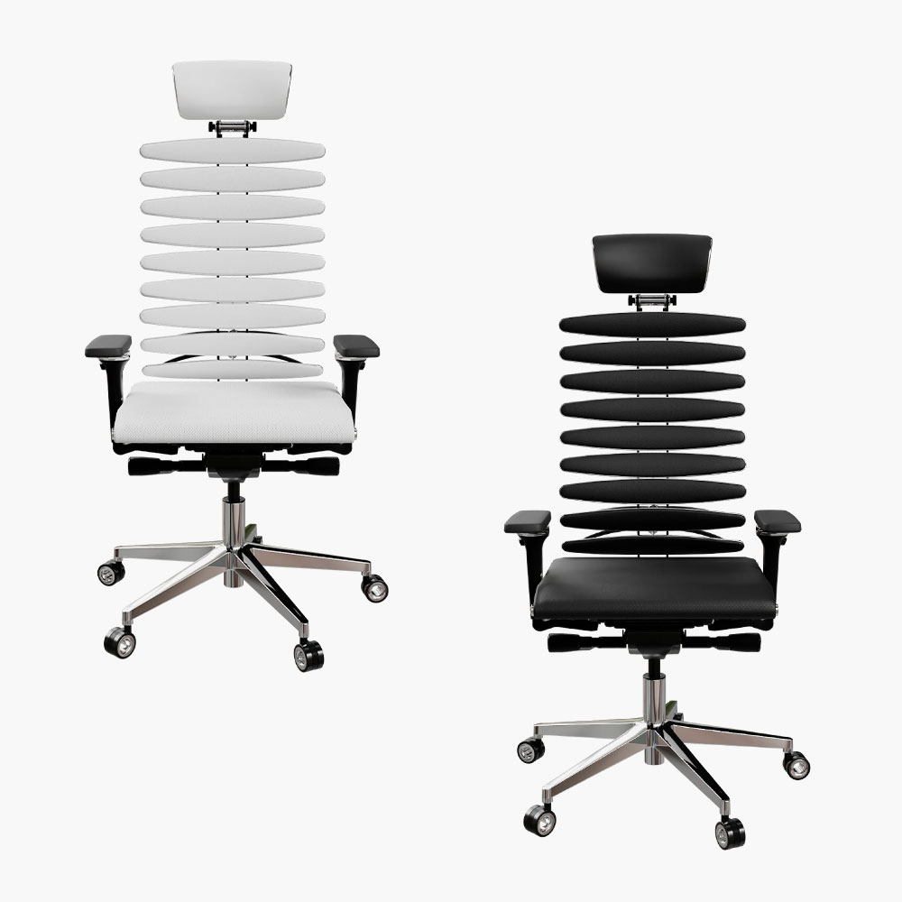 Офисное кресло Metta Infinity с конструкцией FlexSpine, 9-модульной системой регулировки и обивкой LeatherMax, 2 цвета