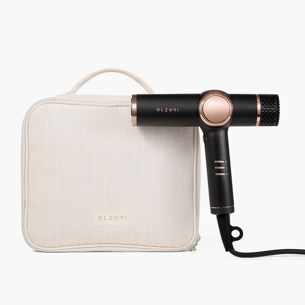 Фен Olzori X-Air с 15 режимами, бесщеточным мотором StrongFlow, встроенным ионизатором и 4 насадками для укладки