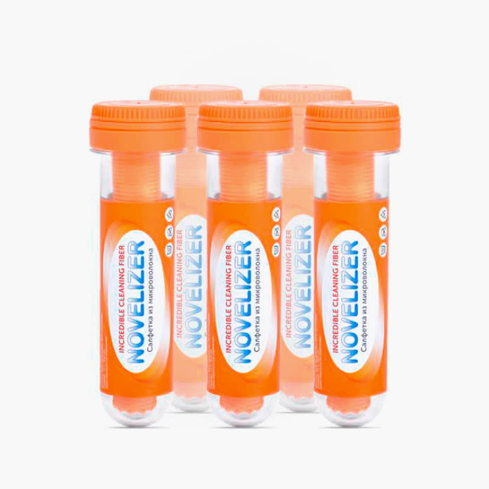 Набор из пяти японских салфеток Novelizer для вас и ваших близких, оранжевый цвет