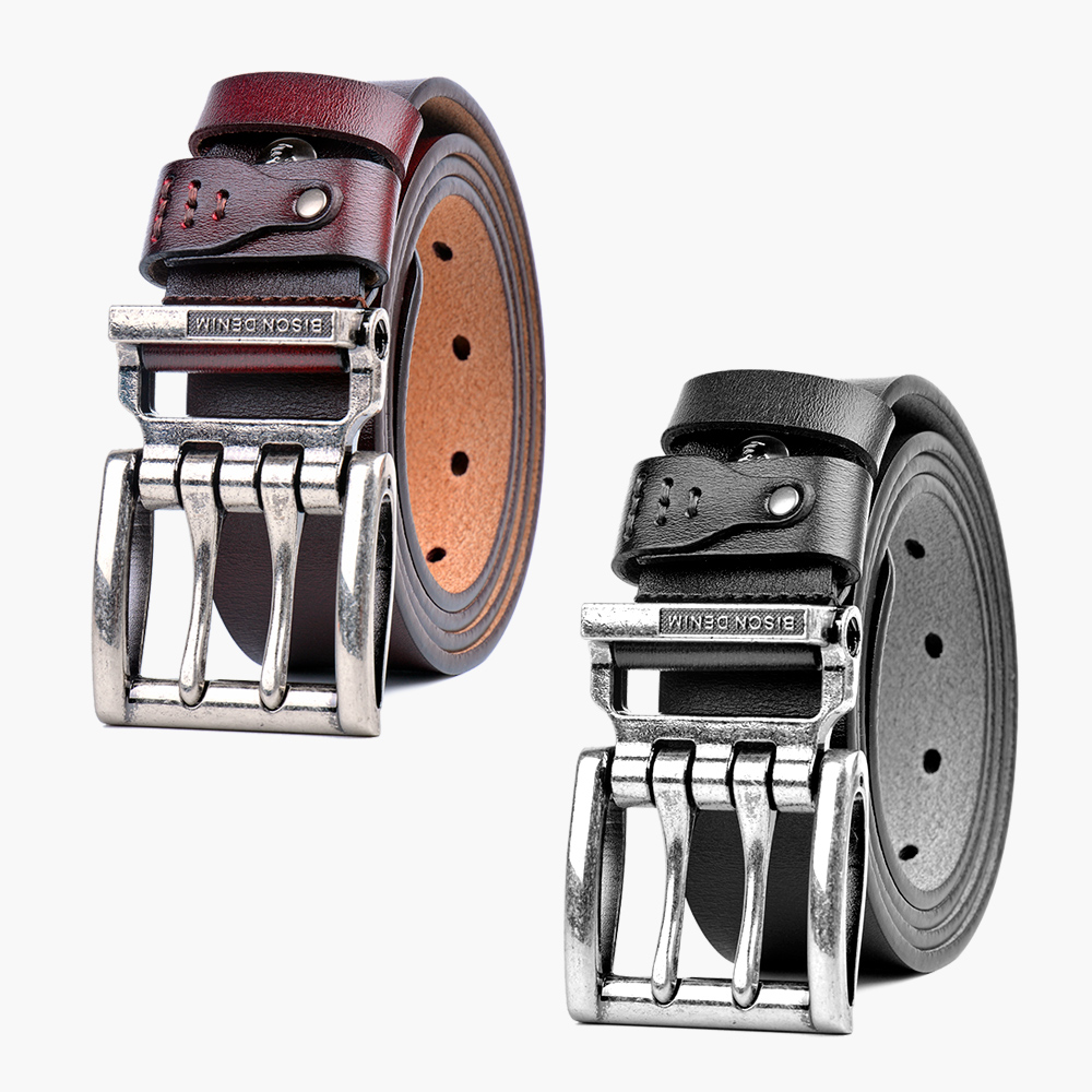 Ремень ручной работы Bison Denim Grace из натуральной воловьей кожи с полимерной пропиткой AquaShield