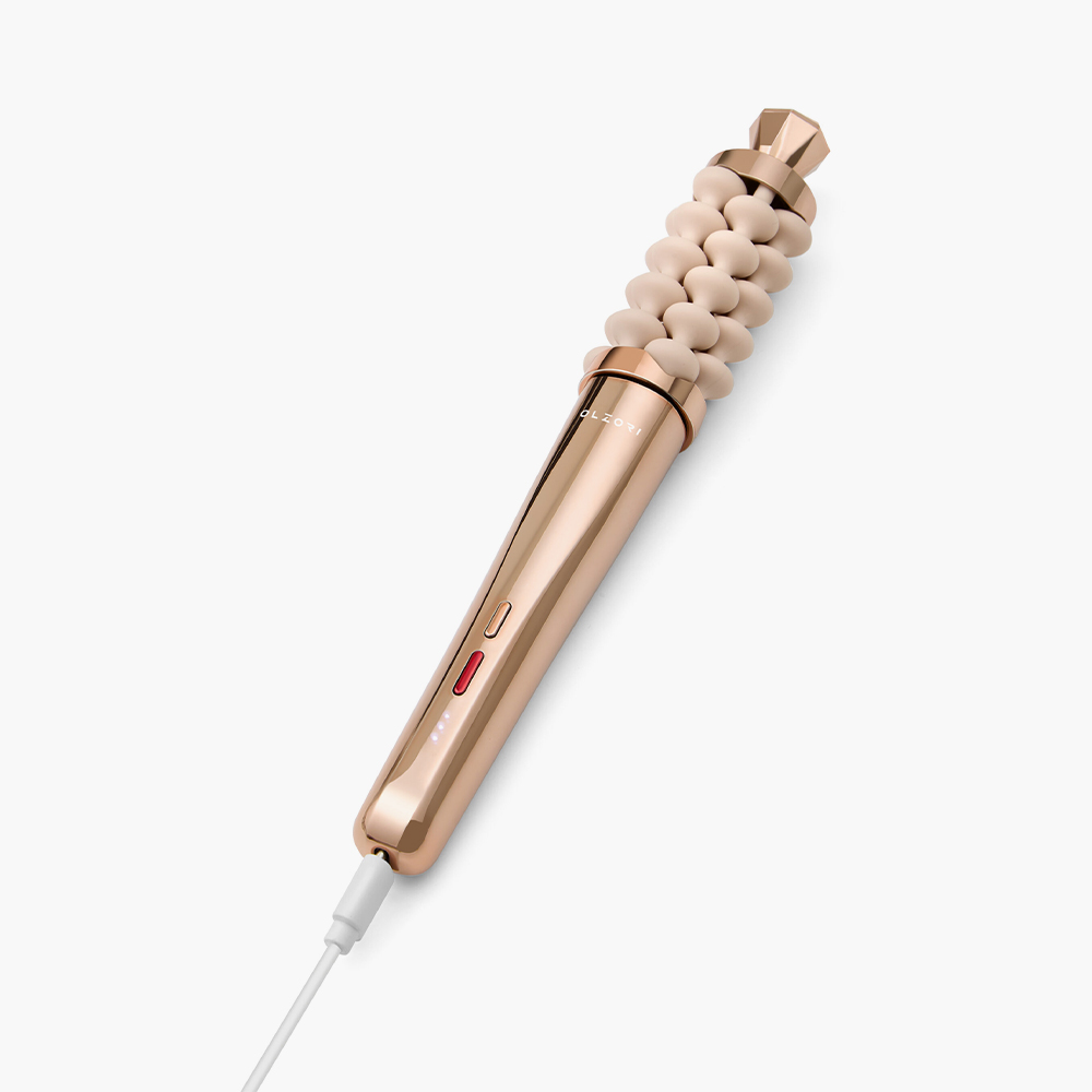 Аккумуляторный виброкомпрессионный массажер для лица и шеи Olzori Sferro с 30 ротационными сферами и бесщеточным двигателем