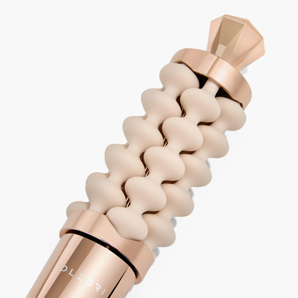 Аккумуляторный виброкомпрессионный массажер для лица и шеи Olzori Sferro с 30 ротационными сферами и бесщеточным двигателем