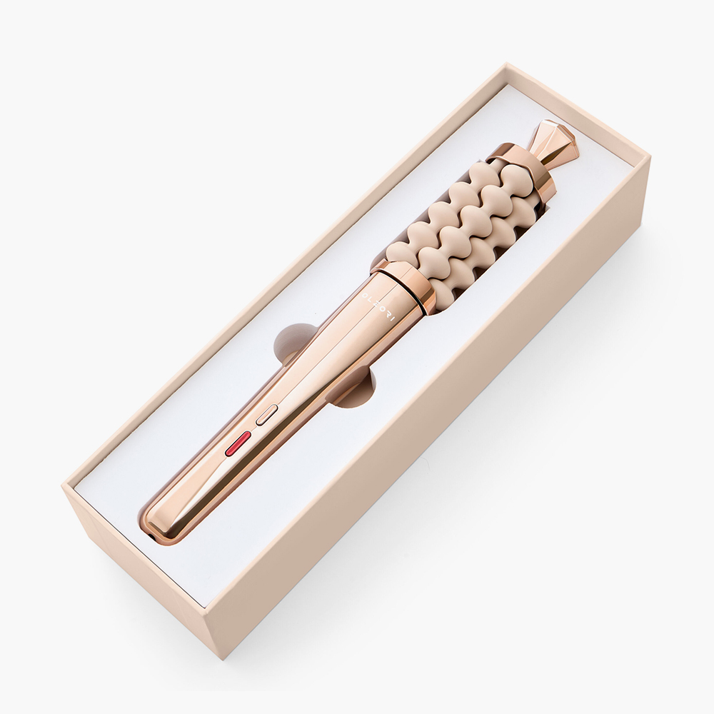 Аккумуляторный виброкомпрессионный массажер для лица и шеи Olzori Sferro с 30 ротационными сферами и бесщеточным двигателем