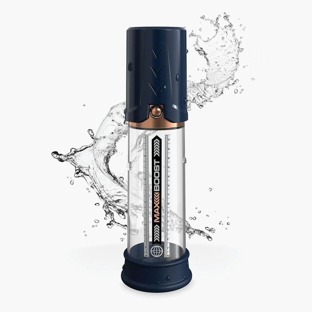 Вакуумная помпа Pipedream Max Boost для увеличения полового члена и усиления эрекции с линейкой и кнопкой сброса давления