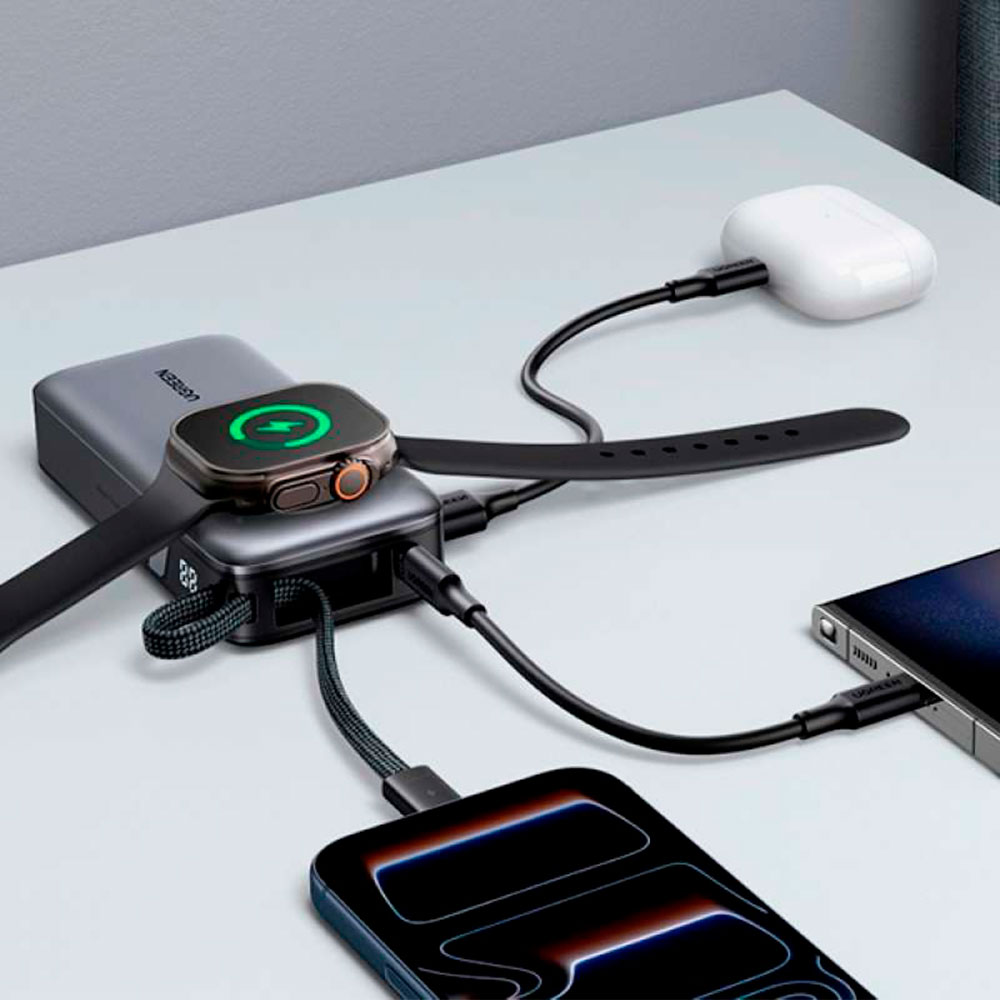 Внешний аккумулятор UGREEN PB527 — энергия в кармане и зарядка для Apple Watch