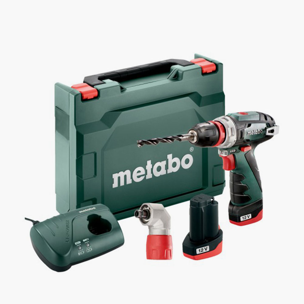 Аккумуляторная дрель-шуруповерт Metabo PowerMaxx BS с двойной аккумуляторной системой и быстросменными насадками