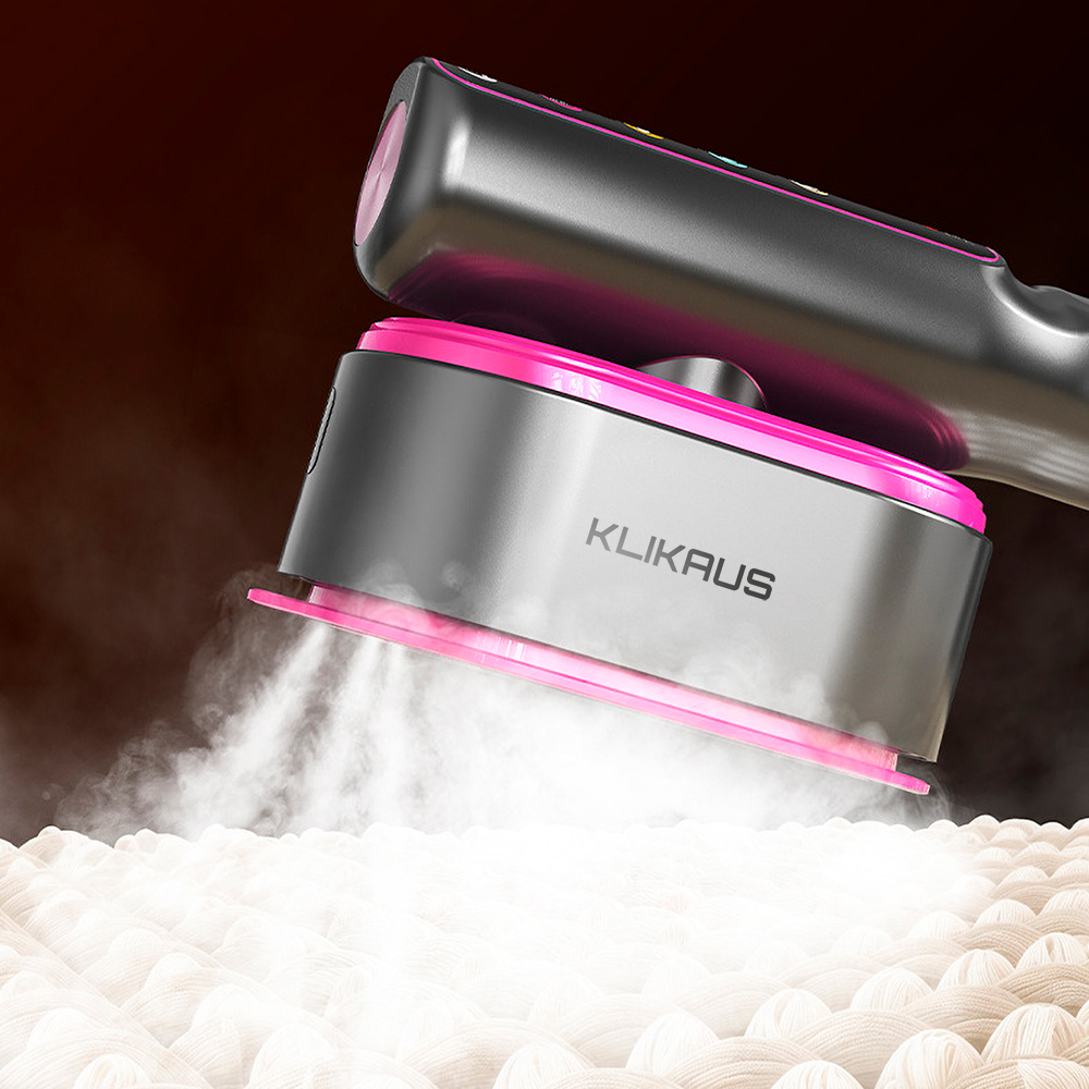 Ручной отпариватель Klikaus KL588A с многоканальной системой распределения пара, сенсорной панелью и LED-дисплеем