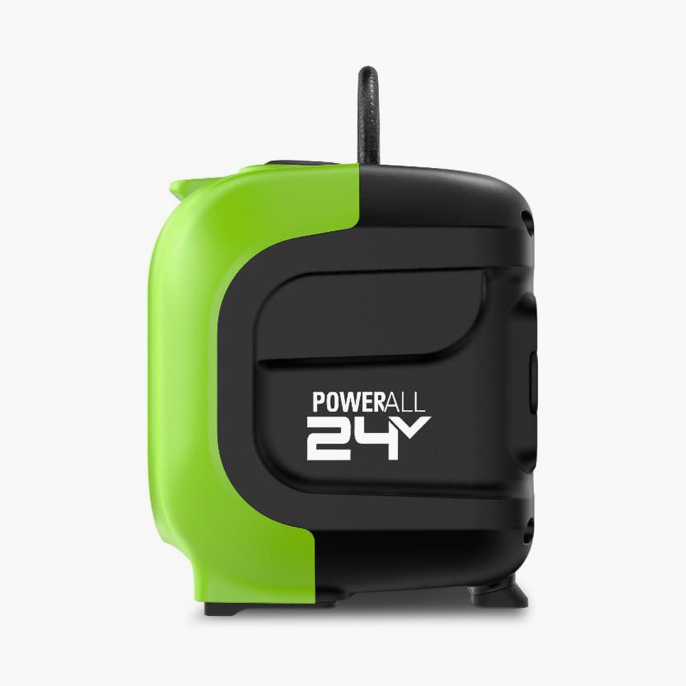 Акустическая TWS-система Greenworks 3503107 с подключением DuoConnect, пассивным сабвуфером и гибридной системой питания