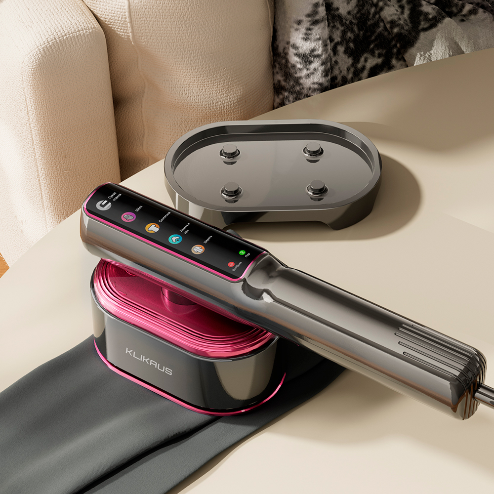 Ручной отпариватель Klikaus KL588A с многоканальной системой распределения пара, сенсорной панелью и LED-дисплеем