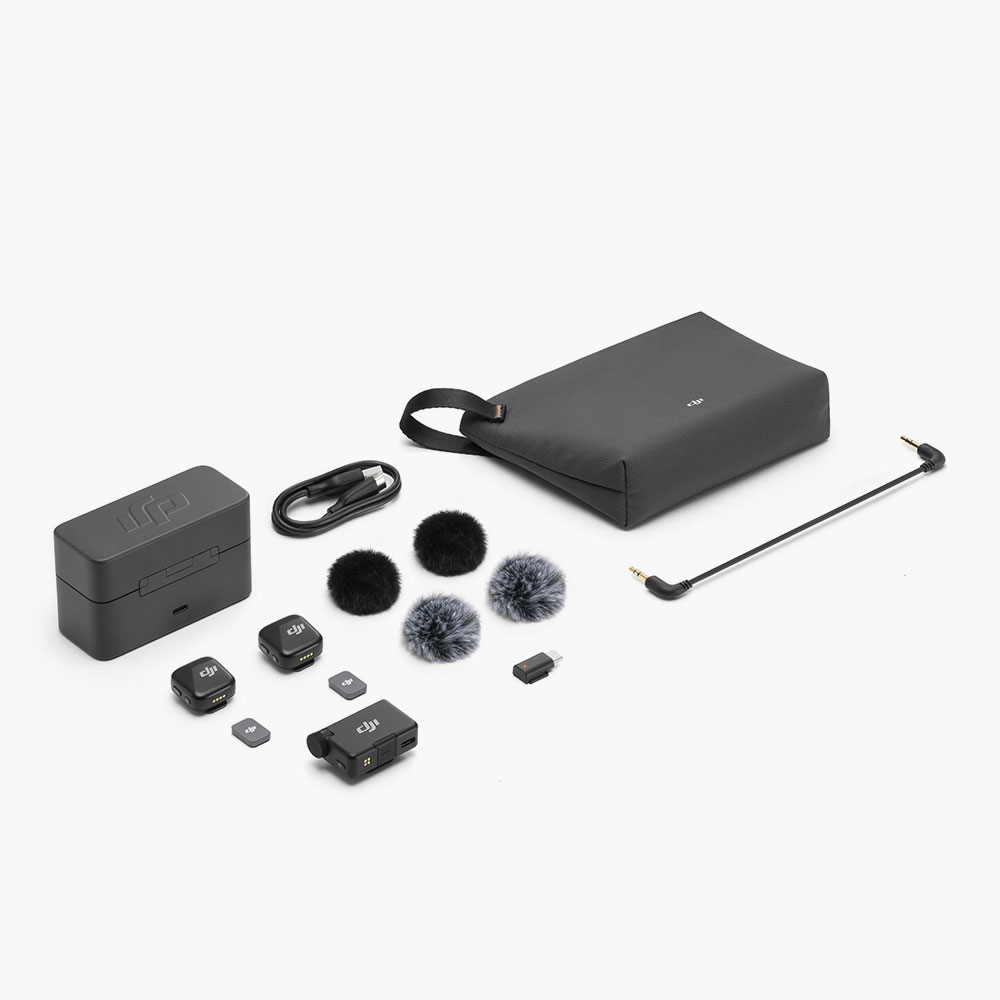 Беспроводные петличные микрофоны DJI Mic Mini с динамическим преобразователем и системой активного шумоподавления, 2 шт.