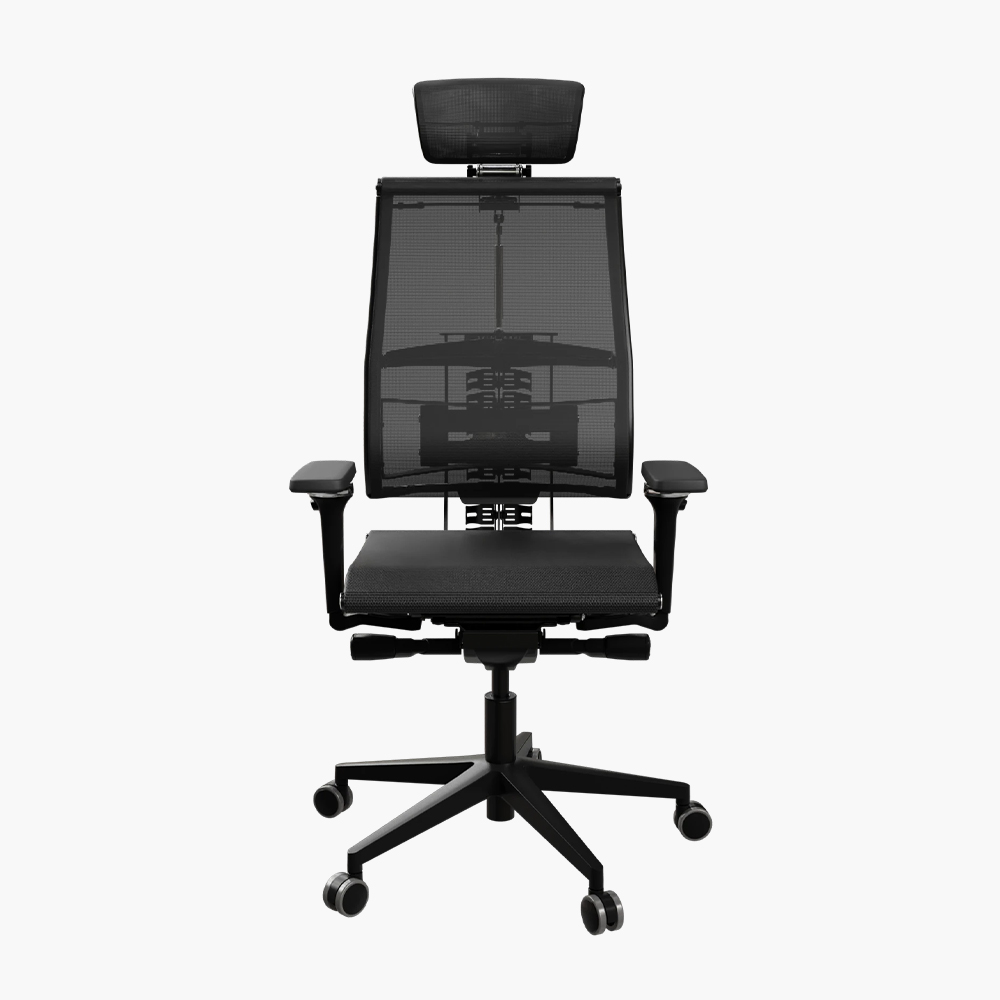 Офисное кресло Metta Yoga Spine Black Edition с конструкцией FlexSpine, 28-точечной системой регулировки и дышащей обивкой