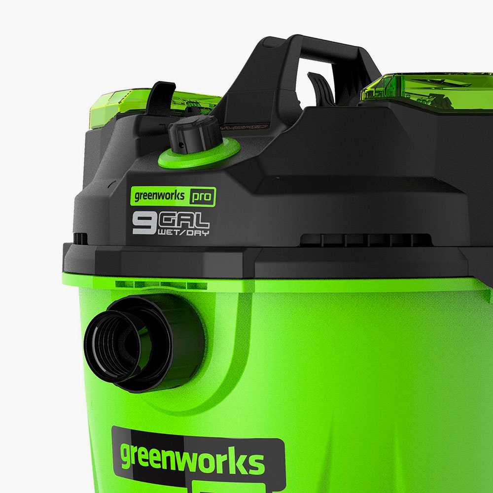 Хозяйственный пылесос Greenworks G120WDV с трехступенчатой системой фильтрации и функцией всасывания жидкостей