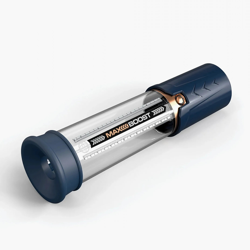 Вакуумная помпа Pipedream Max Boost для увеличения полового члена и усиления эрекции с линейкой и кнопкой сброса давления