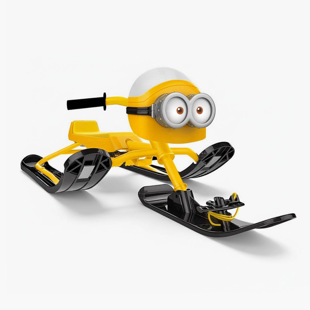 Дизайнерский детский снегокат-миньон Snow Moto Minion с облегченной рамой и пружинной подвеской