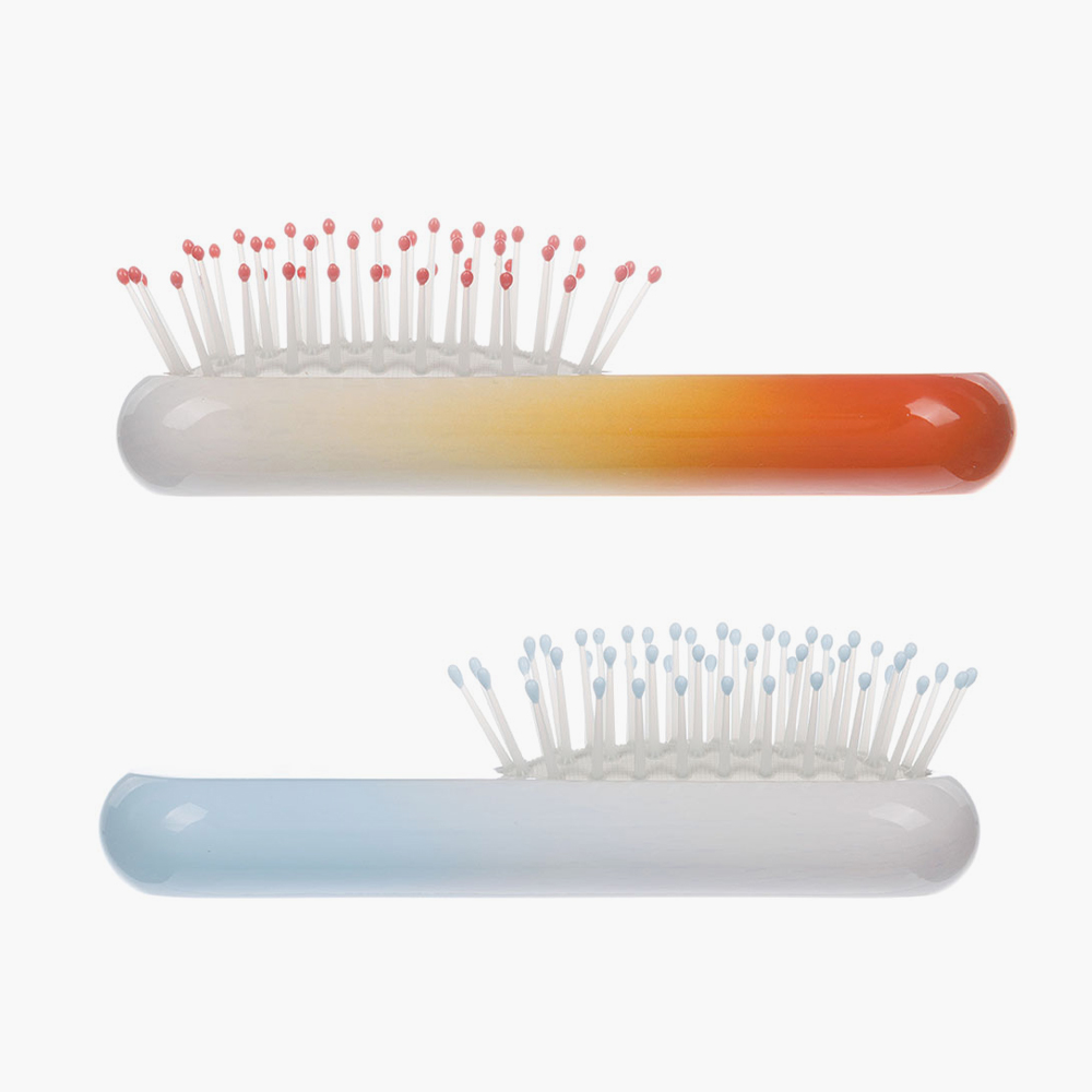 Массажная трихологическая расческа Dewal Beauty Caramel с зубчиками NeyloFit и рукоятью из натурального бука