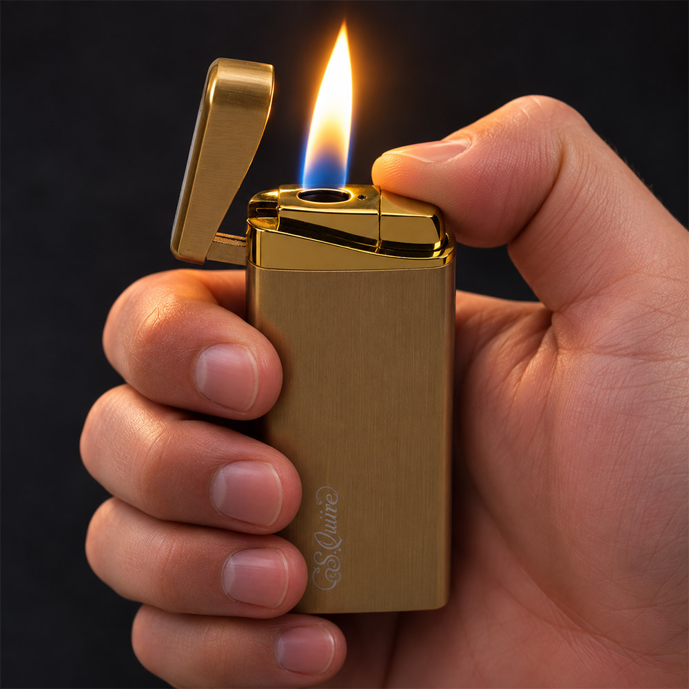 Зажигалка S.Quire FL084-GD - элегантный аксессуар с премиальным дизайном