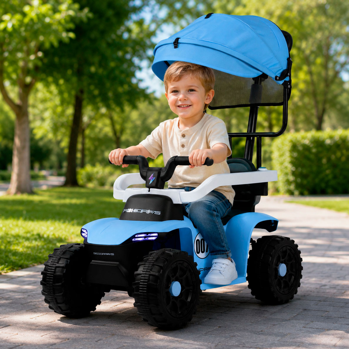 Детский электроквадроцикл RiverToys Z007VO-A - первые самостоятельные поездки с комфортом и яркими эмоциями