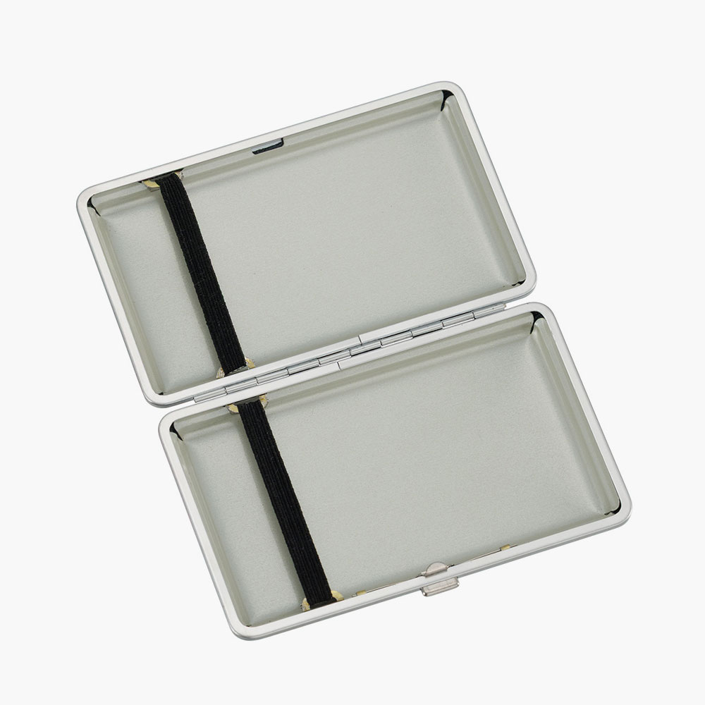 Премиальный портсигар S.Quire LSO24-115 из легированной нержавеющей стали с сатинированием и отделкой из экокожи