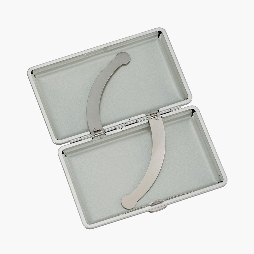 Премиальный портсигар S.Quire LSO24-115 из легированной нержавеющей стали с сатинированием и отделкой из экокожи