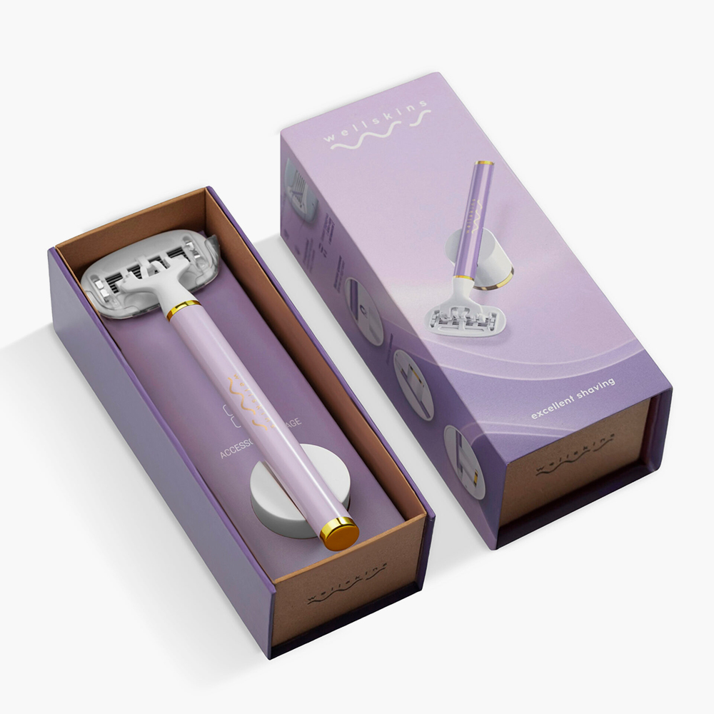 Бритвенный станок Olzori Wellskins с плавающей головкой Leaping Blade, лезвиями с многоэтапной заточкой и системой Catch&Shave