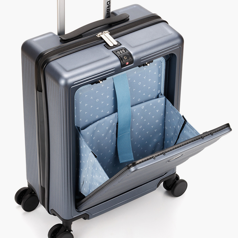 Чемодан Torber Baikal из поликарбоната Thoros с умной системой хранения багажа, отделением для ноутбука и кодовым замком TSA