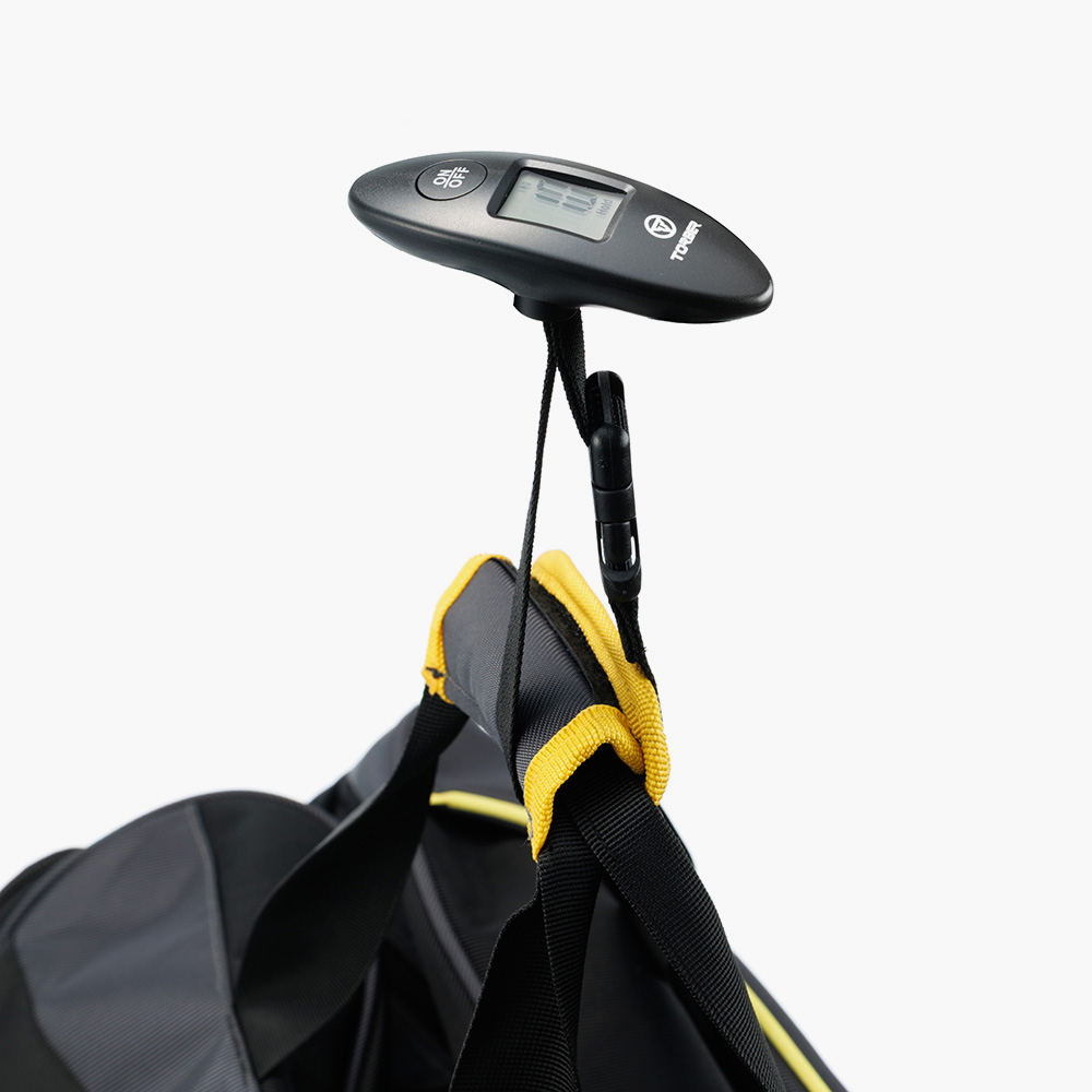 Портативные цифровые весы Torber TA13709 для багажа с ЖК-дисплеем и сверхпрочным ремнем на карабине