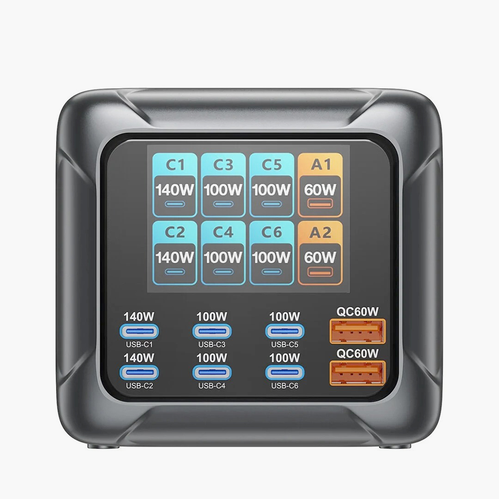 Зарядная станция GN 420 Mini для 8 устройств с поддержкой быстрой зарядки и системой защиты PowerCheck