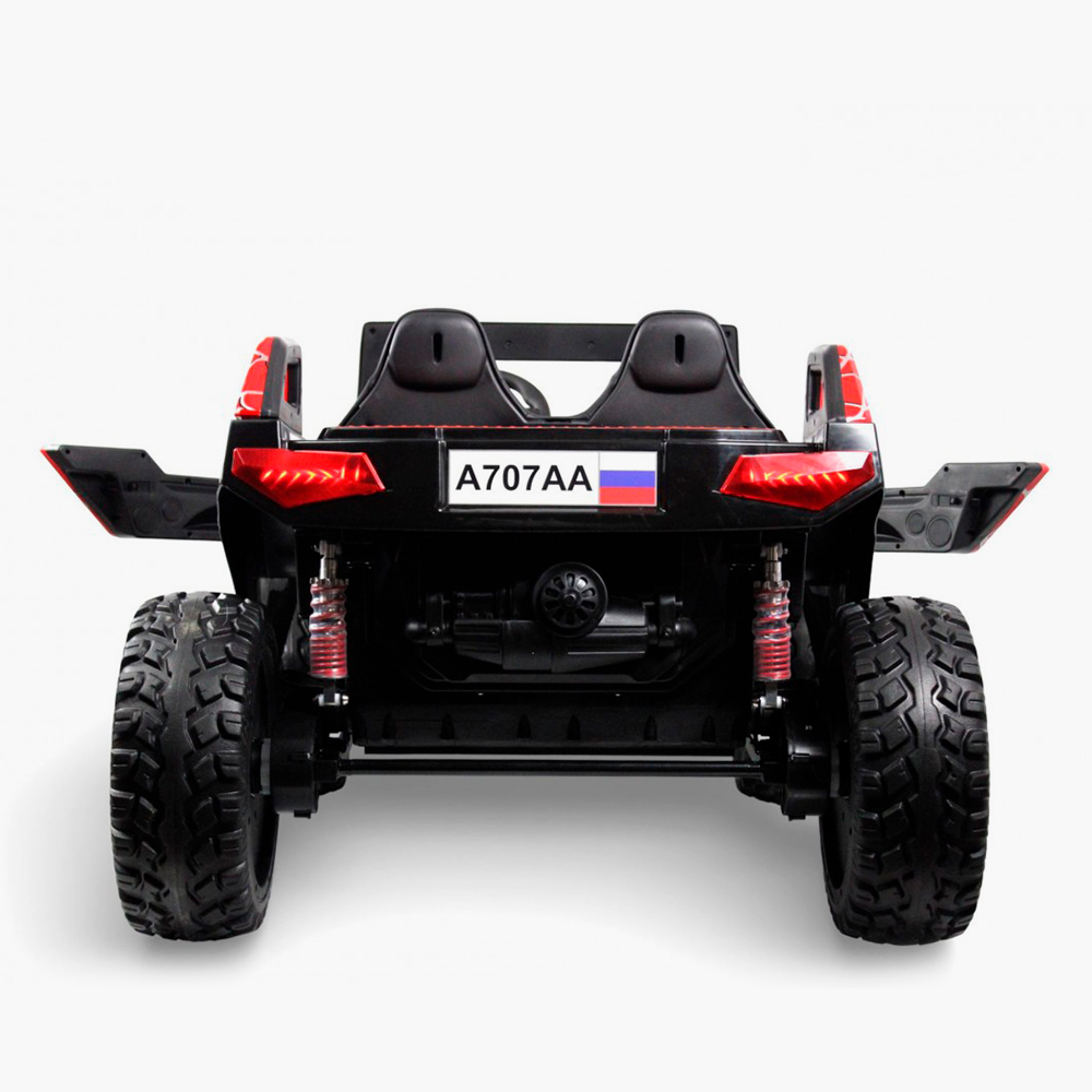 Двухместный детский электромобиль-багги RiverToys A707AA с дистанционной системой управления, медиапанелью и LED-фарами