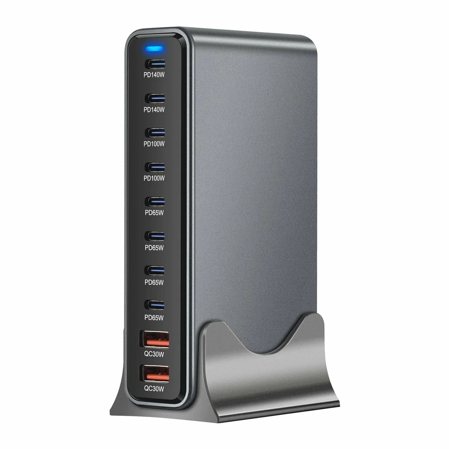 Сетевая зарядная станция GN Pro для 10 устройств с поддержкой быстрой зарядки и системой защиты PowerCheck