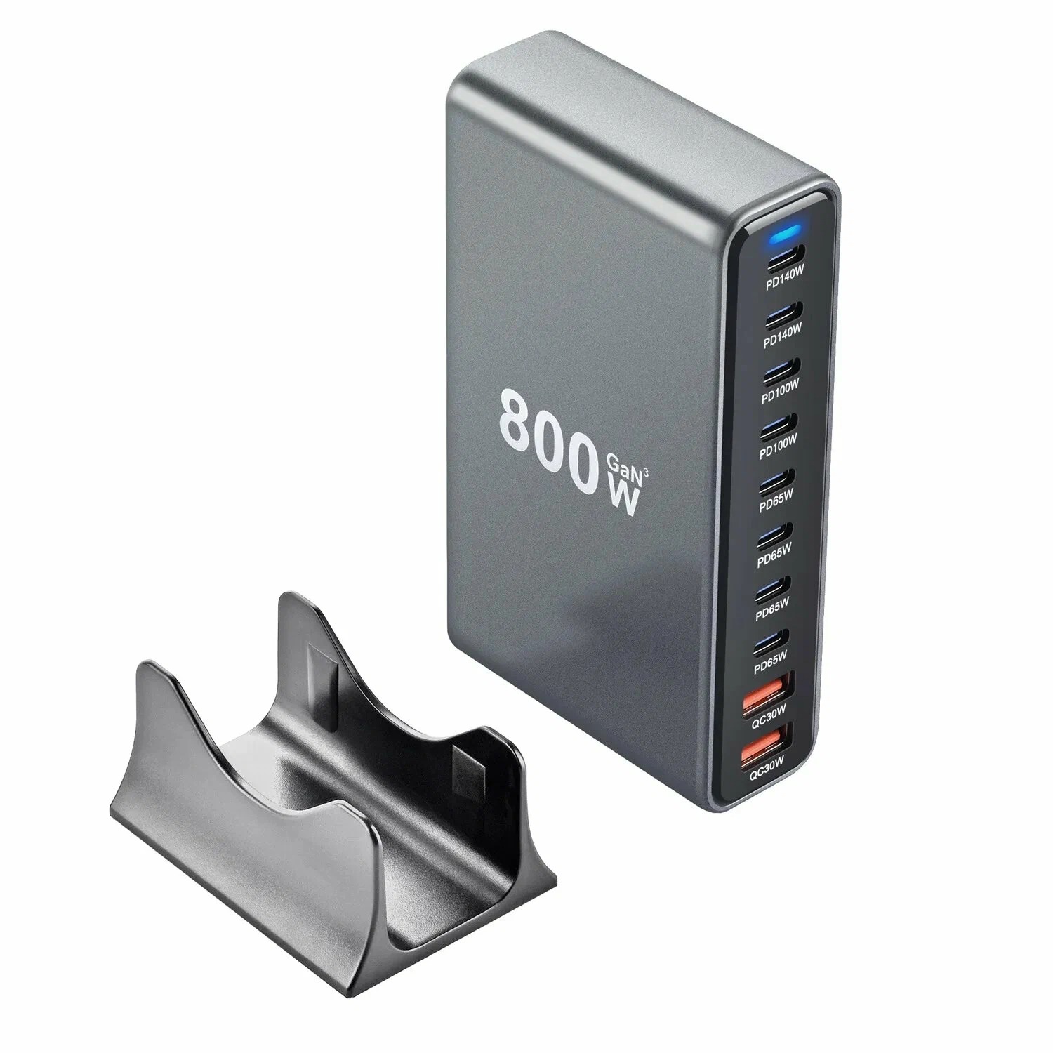 Сетевая зарядная станция GN Pro для 10 устройств с поддержкой быстрой зарядки и системой защиты PowerCheck