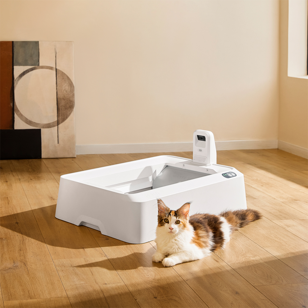 Умный лоток для кошек Petkit Purobot Crystal Duo с автоматической системой очистки, AI-камерой и дистанционным управлением