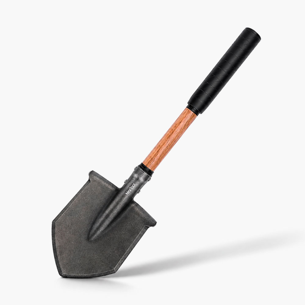 Телескопическая туристическая лопата NexTool Retractable Shovel NE20396 - полноценный рабочий хват — компактное хранение в дороге