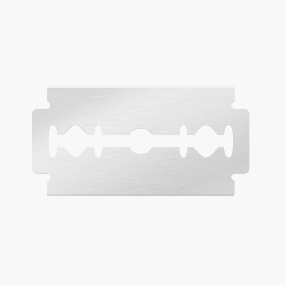 Набор сменных двусторонних лезвий Erbe 96451 из шведской стали AISI 316L с многоэтапной заточкой, 10 шт.