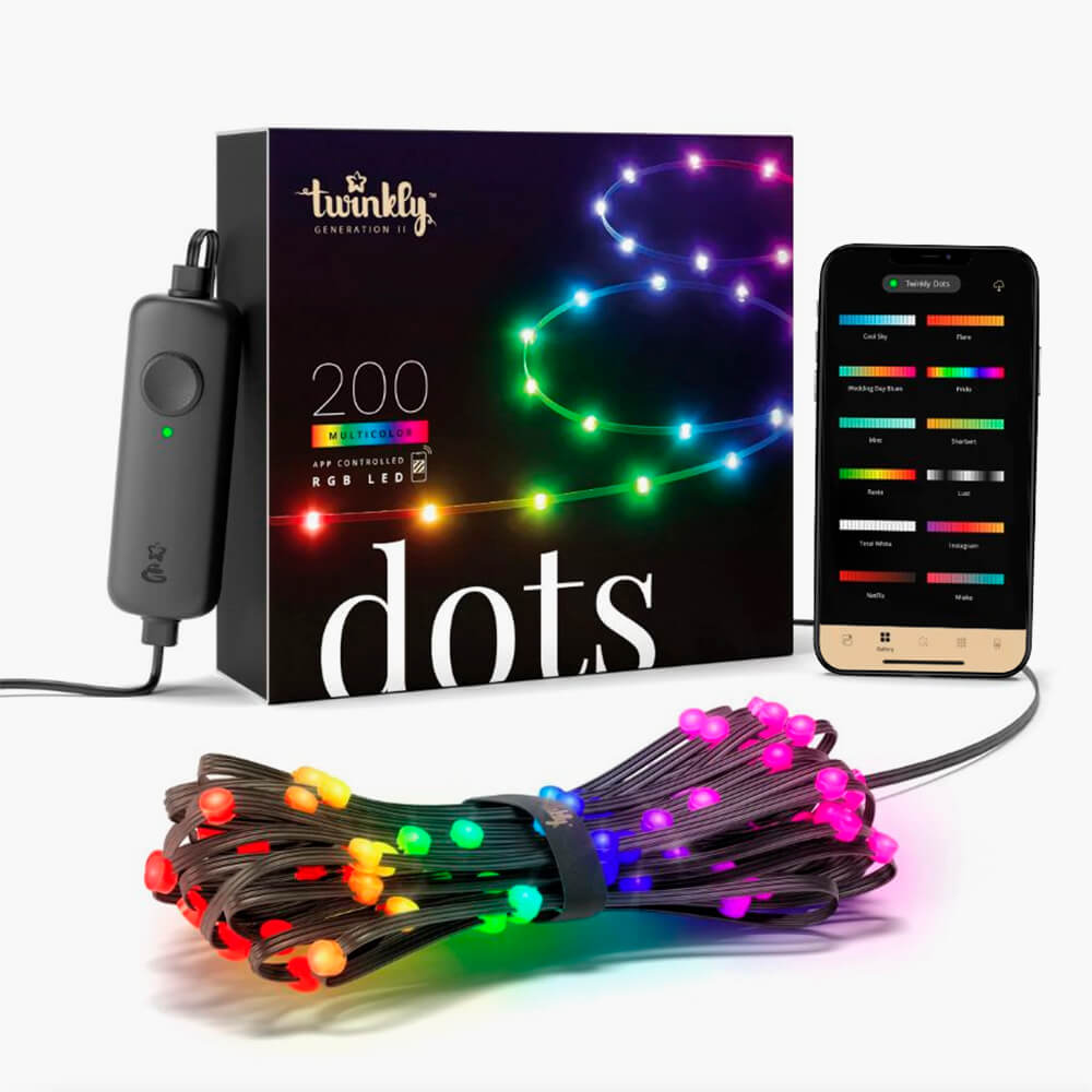 Cмарт-гирлянда Twinkly Dots с управлением через мобильное приложение, 10  метров, 200 ламп | iG-Store