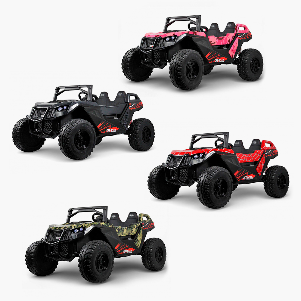 Двухместный детский электромобиль-багги RiverToys A707AA с дистанционной системой управления, медиапанелью и LED-фарами