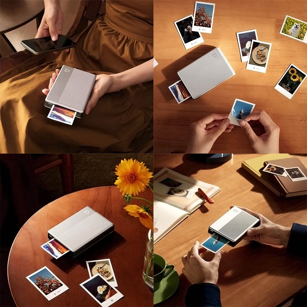 Портативный цветной фотопринтер Xiaomi Mijia 1S с технологией моментальной бесчернильной печати